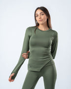 Nova Slit Long Sleeve - Olive
