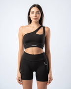 Apex One-Shoulder Top - Black