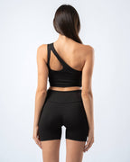 Apex One-Shoulder Top - Black