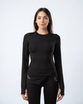 Nova Slit Long Sleeve - Black