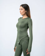 Nova Slit Long Sleeve - Olive