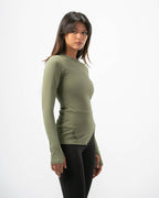 Nova Slit Long Sleeve - Army Green