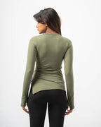 Nova Slit Long Sleeve - Army Green