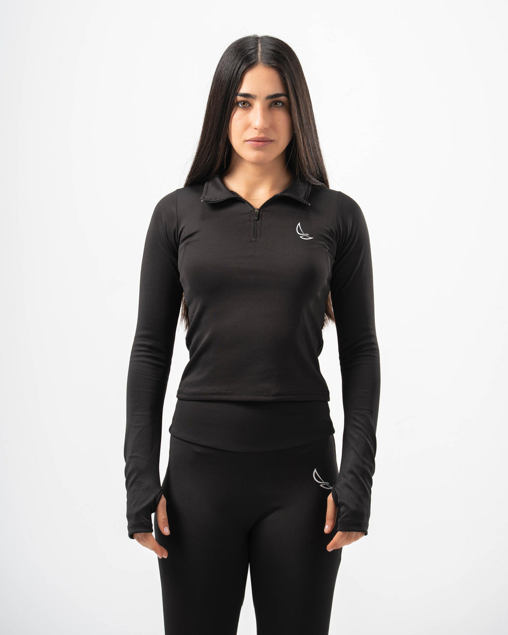 Lyra Quarter Zipper - Black