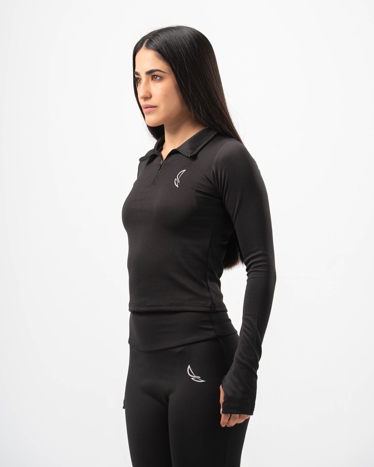 Lyra Quarter Zipper - Black