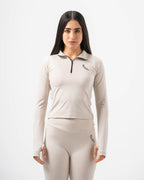 Lyra Quarter Zipper - Beige