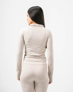 Lyra Quarter Zipper - Beige
