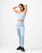 Performance Seamless Leggings - Baby Blue