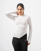 Nova Slit Long Sleeve - White