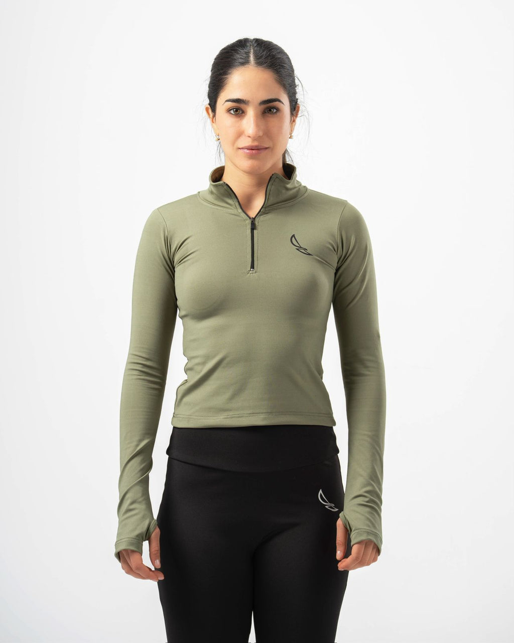 Lyra Quarter Zipper - Army Green