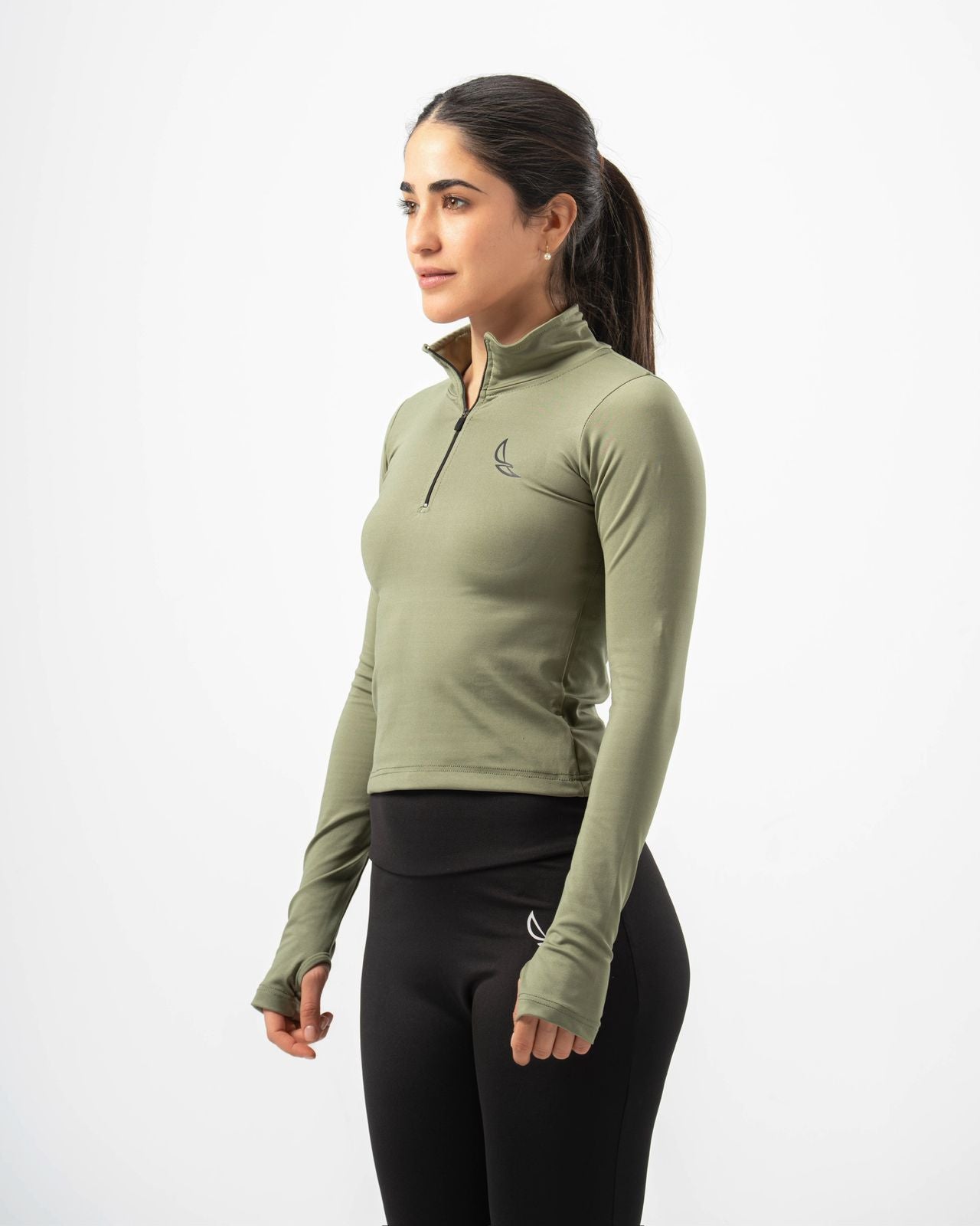 Lyra Quarter Zipper - Army Green