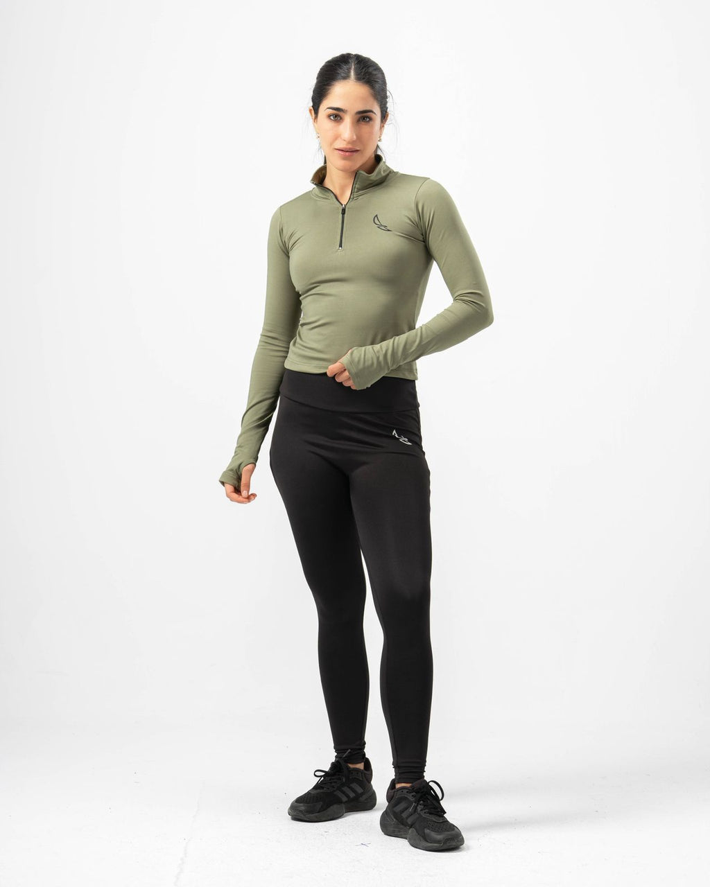 Lyra Quarter Zipper - Army Green