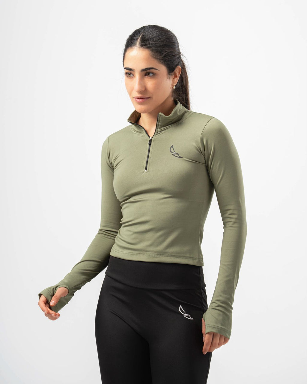 Lyra Quarter Zipper - Army Green